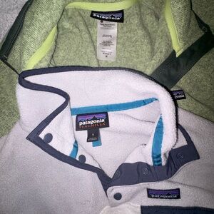 Women’s Patagonia Synchilla Fleece SZ S & Green Zip Up SZ M (bundle)